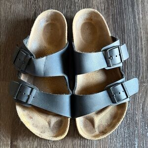 Birkenstock Women’s Black Double-Strap Buckle Sandals